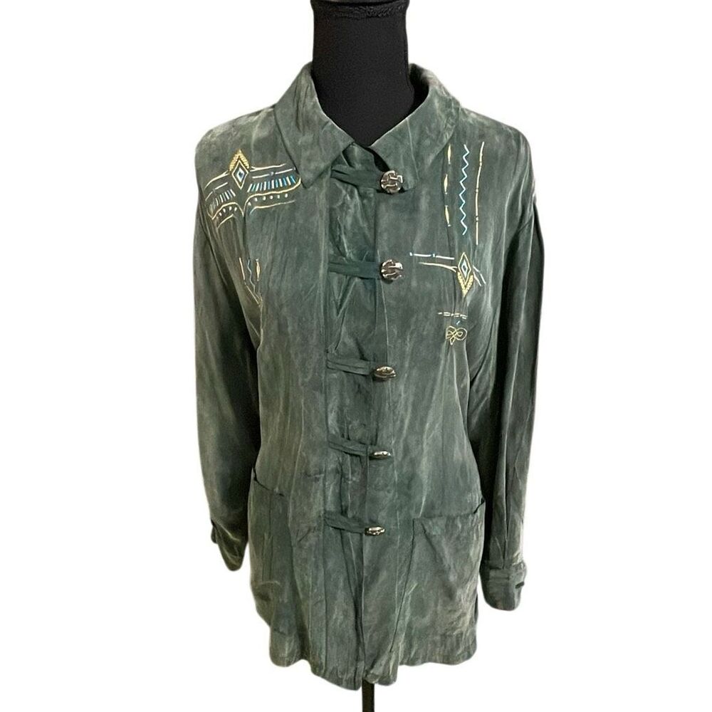 Vintage Saint Germain Paris Geometric Tribal/Southwestern Design Jacket size Sma